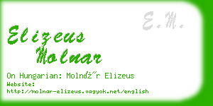 elizeus molnar business card